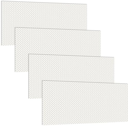 Frienda 4 Pcs Fluorescent Light Covers Replacement Flat Clear Prismatic Acrylic Ceiling Light Cover Panels(22 x 46 x 0.1)