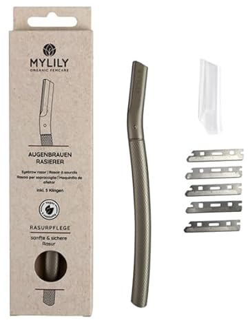 MYLILY Rasoir à sourcils argent | Rasoir femme visage | dermaplaning visage | rasoir sourcil femme | rasoir visage femme | argenté