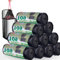 SENENQU 200 Stück Müllbeutel 50-60l Mit Zugband, Müllsäcke Mülltüten mit Tragegriff Super Auslaufsicher 10 Rollen, Abfallsack Mit Zugband 50 Liter Groß 62 x 54 cm Schwarz