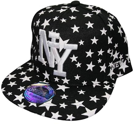 beybey NY Baseball Snapback Cap New York originelle Caps für Coole Typen (Star Black)
