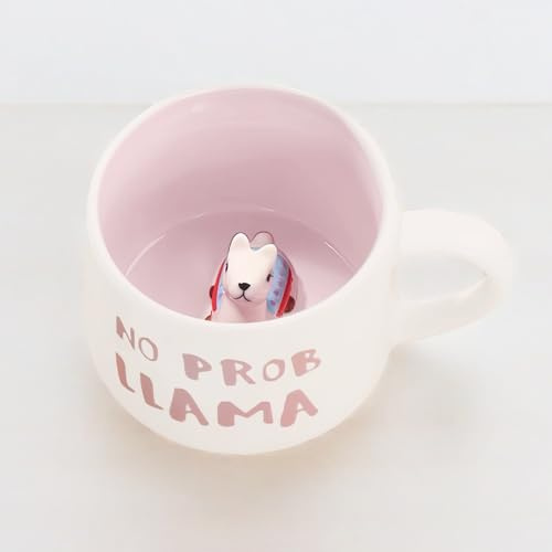 WIYETY Alpacka kopp tecknad kaffekopp: Keramisk kopp med 3D-djur, söt kaffemugg för te, mjölk, morgondryck och bröllop, födelsedagar julmugg, present till fru vänner barn