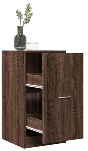 Sufrk Armario farmacéutico marrón efecto roble 40 x 41 x 77,5 cm botiquín farmacia armario farmacia armario farmacia armario de madera