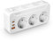 Ladron Enchufes con Interruptor Independiente,Enchufe Múltiple Pared,PD20W Regleta Enchufes Adaptador 3 Tomas,Horizontal Vertical Giratorio Ladrón Triple con Tierra 16A Proteccion Sobretension,Blanco