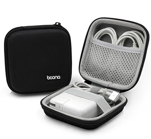 Linpr Organizador de Cargador para MacBook - Bolsa Organizadora para Dispositivos Electrónicos Portátiles, Accesorios de Viaje Utiles para MacBook, Cables USB y Baterías(Oxford-Negro,M)