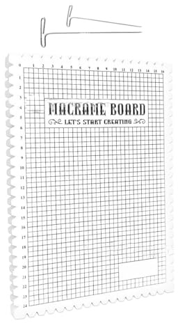 Set di lavagne macramè, 26,5 x 18,5 x 1,5 cm, per macramè, per macramè, supporto regolabile in metallo, istruzioni per intrecciare bracciali, creare e annodare creazioni, supporto in metallo