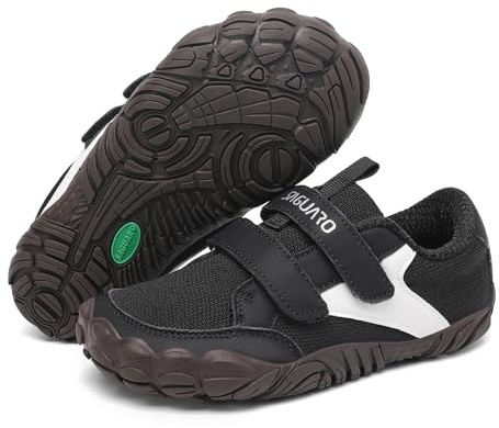 SAGUARO Enfant Chaussures Minimalistes Filles Barefoot Shoes Chaussures Pieds Nus Garçons Légères Antidérapantes Semelle Sport et Quotidien,Noir,27EU