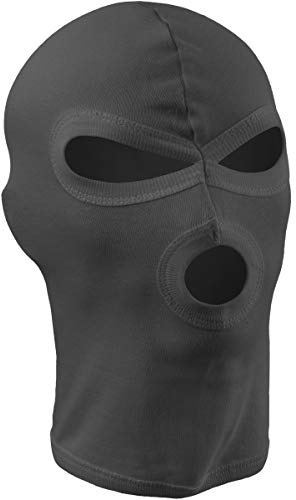 MFH Balaclava, 3-Loch, dünn, 100% Baumwolle (DE/NL/SE/PL, Alphanumerisch, Einheitsgröße, schwarz)