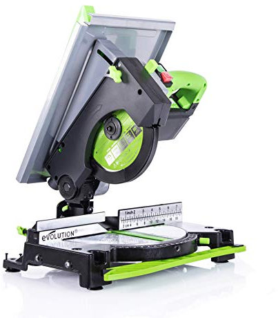 Evolution Power Tools 067-0001 FURY6 210 mm TCT Multipurpose Table/Mitre Saw,Silver/Green
