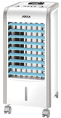 JOCCA - Climatizador Frío con Repelente para Insectos/Humidificador/ 3 Velocidades/Potencia 80W/ Depóstio de Agua 3L, Botellas Refrigerantes