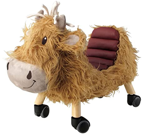 Little Bird Told Me Hubert Highland Cow Ride On Toy for Toddlers 12+