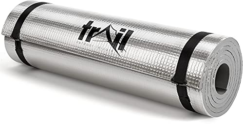 Trail Camping Mat Aluminium Foil Thermal Insulated Roll Pad 7mm Thick Foam (Grey)