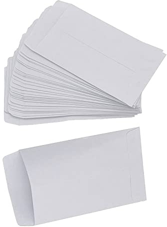 Small Envelopes, 100 Pcs Mini White Seed Envelopes Small Money Envelope for Packing or Storing Little Items, Money, Coins, Notes, Beads or Seeds
