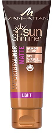Manhattan Sunshimmer Sofortbäuner Matte Light, für makellose Bräune mit bis zu 24 Stunden Halt, 125 ml