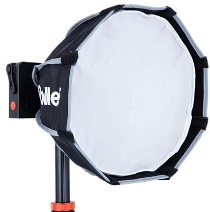 Rollei Softbox | Parabol | 30 cm | Compatible con Lux - optimizado para Viajes, Forma Casi Redonda, Revestimiento Interior Plateado, luz Suave con Control