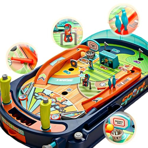 flipper Juguete Mega Multi Sport Fútbol Hockey Baloncesto Bowling Retro Arcade Maxi Para Niños y Adultos