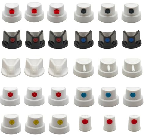 30 Pack Spray Can Nozzle for Male Cans - Universal Spray Paint Nozzles for Cans Bottle Nozzle Replacement - Universal Spray Can Tips - for DIY Paint Art Street Art and Home Improvement