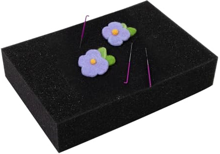 Alfombrilla de fieltro de aguja – almohadilla rectangular más gruesa base de fieltro de esponja de aguja natural, herramienta de lana suave para , ganchillo, tejer | Cojín de fieltro DIY para