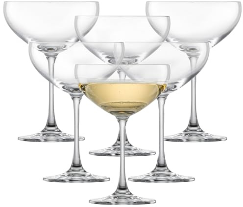 SCHOTT ZWIESEL Bar Special Champagne Bowl (Set of 6), Elegant Champagne Glasses, Dishwasher-Safe Tritan Crystal Glasses, Made in Germany (9.5 Ounce)