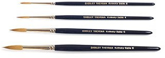 Rosemary & Co : Shirley Trevena : Kolinsky Sable Watercolour Brush : Set of 4