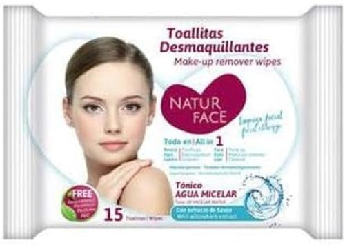 Natur Face, Salviettine struccanti, Confezione da 15 salviette
