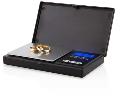 Orbegozo PC 3050 – Báscula de precisión, Pantalla LCD, función Tara, 100 g máx., escalado 0,01 g, Superficie INOX, Funciona a Pilas