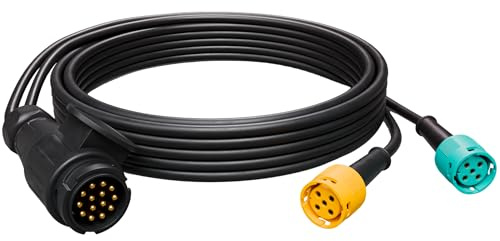 AUTOLIGHT 24 Kit cavi rimorchio, 5 metri, 13 pin, luci posteriori, cablaggio con connettore a baionetta