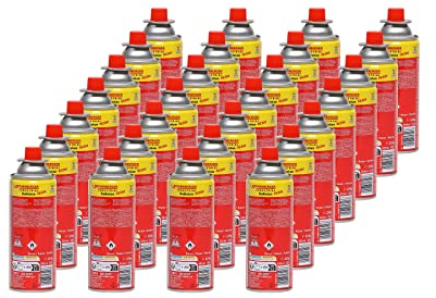 ROTHENBERGER Industrial Gaskartusche RoButan 220 g / 393 ml, Bajonett-Verschluss, MSF-1A, Ventilkartusche Gas Outdoor Camping Brenner Unkrautvernichter, 28 Stück, 1 Kiste, 1500003504-28