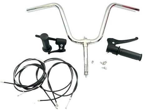 Kit Manubrio con Vite Completo di Comandi Manopole Leve Cavi Guaine per Ciclomotore Ciao C7 Px Pxv Pv P