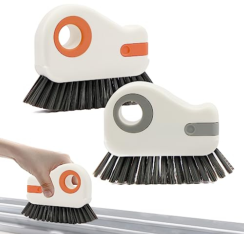 Limpiar Ventanas Cepillo Ranuras - 2 en 1 Multifuncional Mano Limpieza Herramienta para Ventana Puertas y Esquinas para Limpieza de Puerta Cocina Baño Herramienta, 2 Piezas