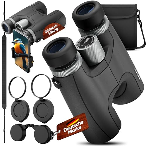 Adler Focus 10x42 Nitro, Magnesium Fernglas mit Nitrogenfüllung, wasserdicht, Fernglas für Erwachsene, BAK4 HD Prisma + FMC Objektiv, mit Eagle-Eye, Perfekt für Brillenträger!