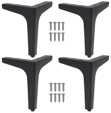 Eventerde Pieds de Table en métal - Base d'angle Stable - Remplacement de Meubles pour Cuisine, Salon, Table à Manger, Plan de Travail
