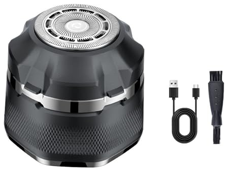 Afeitadora eléctrica de cabeza recargable para hombre y cabeza recargable, recortadora de afeitado húmedo/seco para hombres, apta para viajes