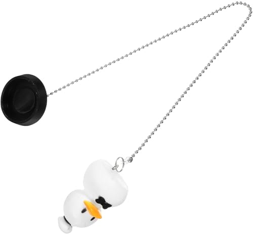 HOODANCOS Tappo di Scarico per Vasca in Gomma con Catena in Acciaio Inox, Tappo per Vasca da Bagno Antiodore con Sigillo Ermetico, Accessorio Bagno Pratico per Vasche Standard