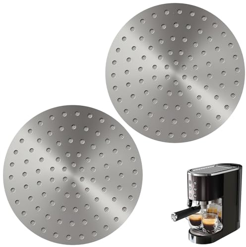 Vauki 2 pezzi Puck Screen 51 mm, filtro per caffè espresso in acciaio inox 304, spessore 0,8 mm, riutilizzabile, filtro per caffè e caffè, accessori