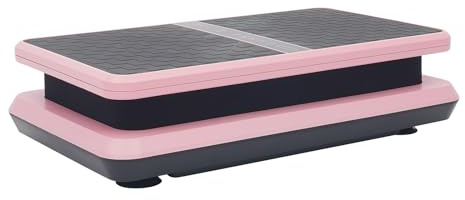 Vibrationsplatta, svängplatta med fjärrkontroll, viktminskning, vibrationsplattform, 99 steg helkroppsträning, 150 kg lastkapacitet, för fitness, fettförbränning (rosa)