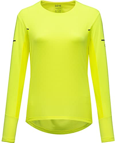 GOREWEAR Vivid Langarm Shirt Damen, Neon Yellow, 34