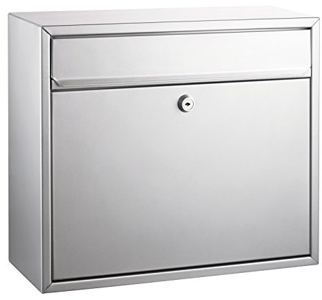 ALCO-Albert 8601 - boîte aux lettres, laquée argent, env. 31 x 36 x 15 cm