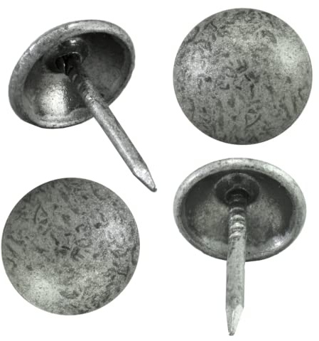 Decotacks ® 100 Pcs/Box Upholstery Nails,Tacks 7/16in Head Dia [Antique Pewter Finish] DX0511APW