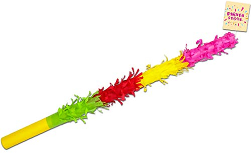 Trendario Pinata Stab zum Zerschlagen der Pinatas, bunter Pinata Stock, ca. 60 cm