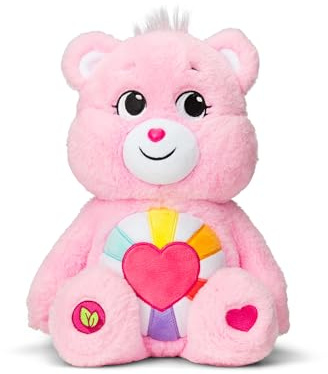 Care Bears | Hopeful Heart Bear 35cm Medium Plush | Collectable Cute Plush Toy, Cuddly Toys for Children, Soft Toys for Girls Boys, Cute Teddies Suitable for Girls and Boys Ages 4+ | Basic Fun 22139
