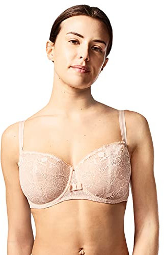 Chantelle Day to Night Lace Unlined Demi Bra, Blush Nudo, 3B Donna