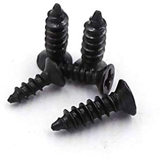 Black Self Tapping Screws 100pcs Stainless Steel Countersunk Head