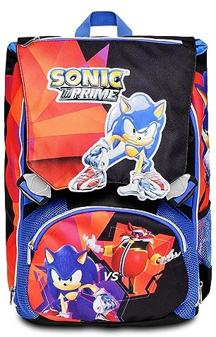 Seven Sonic Rucksack für Schule, Sport & Freizeit, Erweiterbarer Schulranzen, Geräumige Schultasche für Teenager, Kinder Mädchen und Jungen, Extra Platz, Trinkflaschenfach