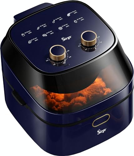 Sirge E-FRY Serie XXL 7 Liter, gesunde Luftfritteuse, kompakt, ölfrei und mit schneller Garzeit 1500 W, gleichmäßiges und knuspriges Kochen