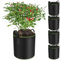 Enbagold Grow Bags for Vegetables, 5 Pack 40L Black Round Fabric Pots with Handles