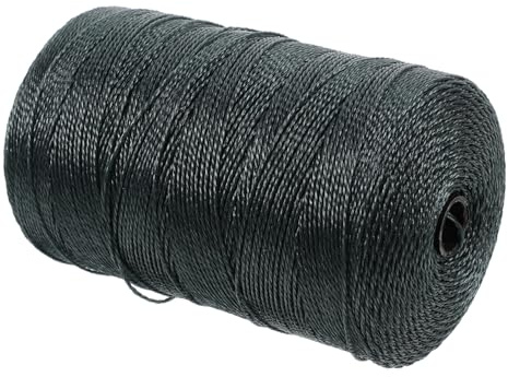 BESTonZON 1 Rouleau Super Fort Traction Générique Tressé Ligne De Pêche, Ligne De Réparation De Filet De Pêche Fil De Ficelle Cord Kite Tissé Câble Réseau Cast Super Force Ficelle Agricole Noire
