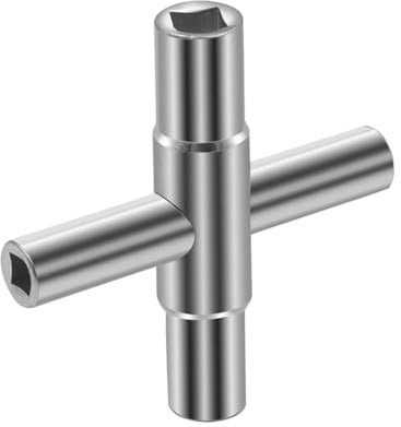 Sillcock - Chiave a Croce Multifunzione per Acqua, Universale, Resistente, per armadietti e credenze