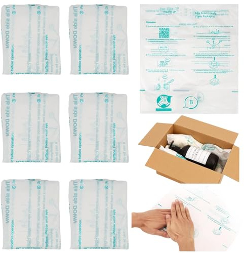 Bolsa de espuma para envío, 6 unidades de espuma expandible de 16 x 14 pulgadas para envío, paquete instantáneo, bolsas de embalaje de espuma de expansión rápida, embalaje, correo y soluciones de
