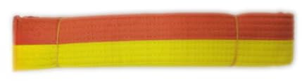 Pandiui23 Professional Taekwondo Karate Judo Double Wrap Martial Arts Stripe Sports Belt (1, Yellow Orange, 2.2M)