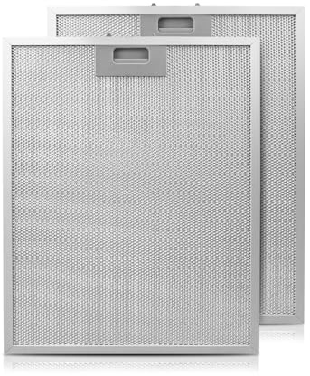 AUGREX 2Pcs BPPFA30 Range Hood Grease Filter Replacement 11.81 x 16.25 Fit for BORAN range hood QP130 QP130BL QP130BLC QP130SS etc. Metal Kitchen Range Hood Exhaust Fan Stove Hood Oven Vent Filter